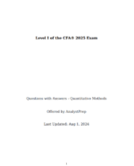 CFA 2025 AnalystPrep Question Bank Level 1
