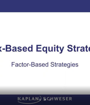 CFA 2025 Schweser Videos Level 3 Portfolio Management Pathway + Workbook