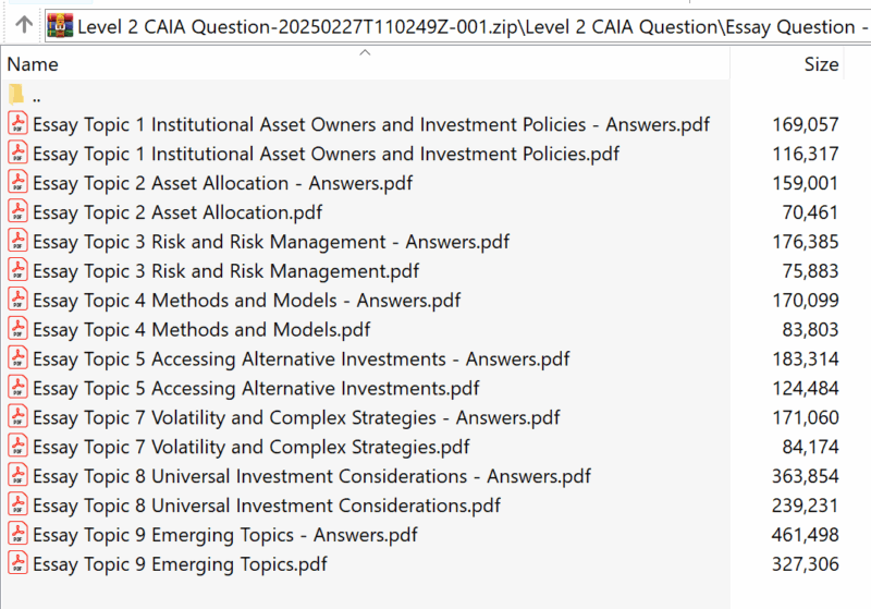 CAIA 2025 Uppermark Level 2 Qbank, CRQs and Essays - CFA Materials