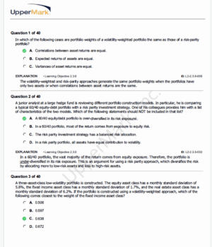CAIA Uppermark 2025 Level 2 Qbank, Constructive Response and Essay Questions