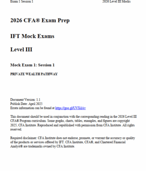 CFA 2026 Level 3 IFT Mock Exam Private Wealth Pathway