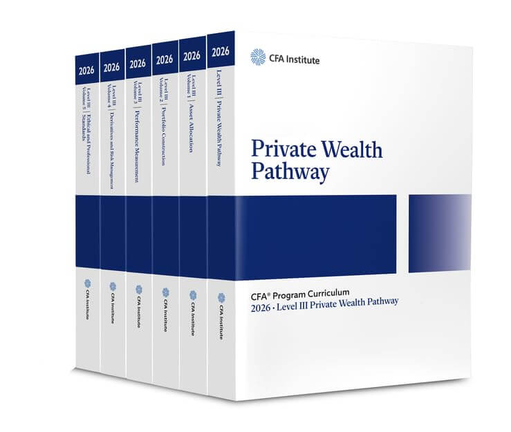 cfa-program2026L3-private-wealth.jpg 2026 CFA Program Curriculum Level III Private Wealth Pathway Box Set