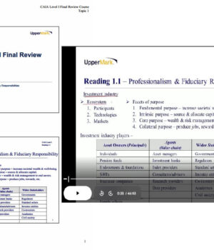 CAIA 2026 Level 1 Uppermark Final Review Video and Exams