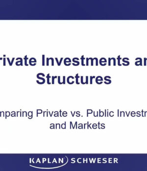 CFA 2026 Level 3 Schweser Video Lectures Private Market Pathway with Workbook