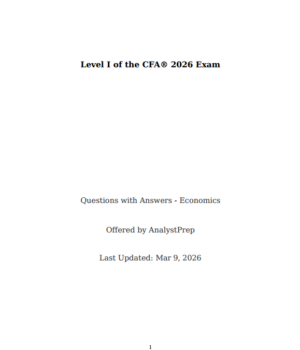 CFA 2026 Level 1 AnalystPrep Question Bank