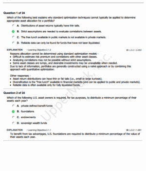 CAIA 2026 UpperMark Level 2 Question Bank, CRQ and Essay Questions