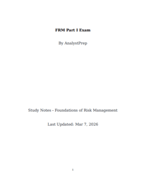 FRM 2026 Part 1 - AnalystPrep Study Notes with Formula Sheet