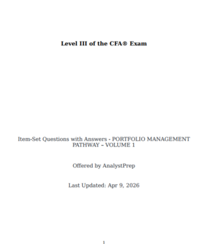 CFA 2026 AnalystPrep Level 3 Question Bank Portfolio Management Pathway