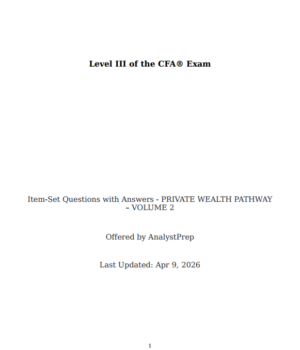 CFA 2026 AnalystPrep Level 3 Question Bank Private Wealth Pathway