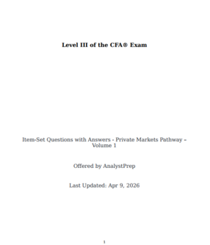 CFA 2026 AnalystPrep Level 3 Essays Private Market Pathway