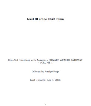 CFA 2026 AnalystPrep Level 3 Essays Private Wealth Pathway