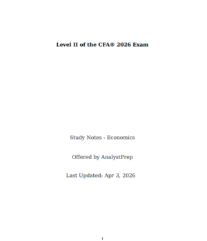 CFA 2026 AnalystPrep Level 2 Study Notes