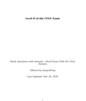 CFA 2026 AnalystPrep Level 2 Mock Exams