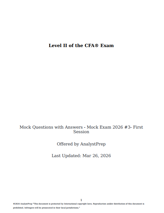 analystprepl2mock2026.png CFA 2026 AnalystPrep Level 2 Mock Exams