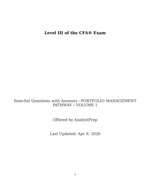 CFA 2026 AnalystPrep Level 3 Essays Portfolio Management Pathway