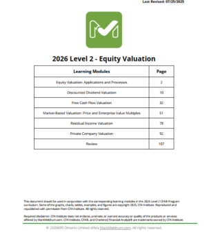 CFA 2026 Level 2 Mark Meldrum Notes