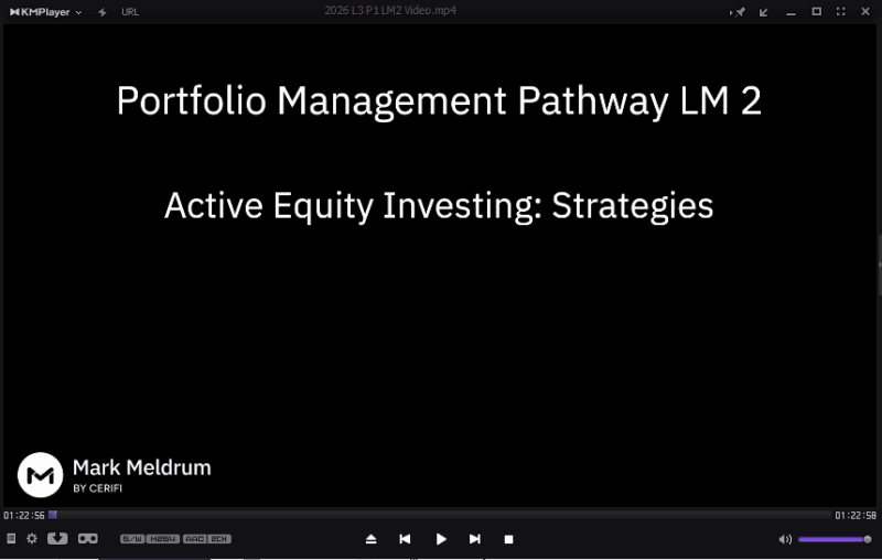 mml32026port.png CFA 2026 Mark Meldrum Level 3 Videos Portfolio Management Pathway