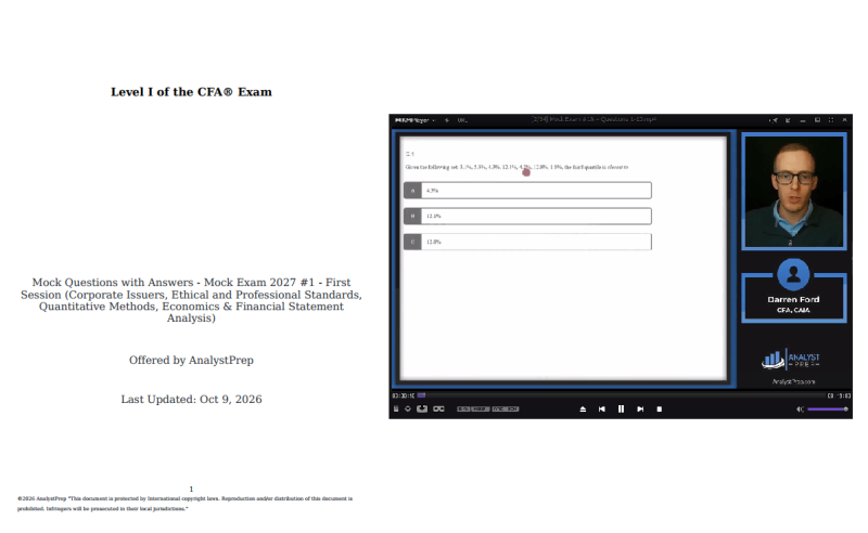 analystprep2027cfal1mockexam.png 2027 CFA Level 1 AnalystPrep Mock Exam PDFs + Mock Exam Videos
