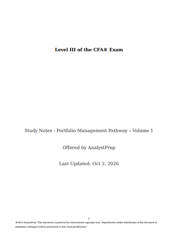 analystprepcfal32027_pm.png 2027 CFA Level 3 AnalystPrep Study Notes + Formula Sheet Portfolio Management Pathway